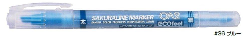 (Pre-Order) SAKURA VK-T Line Marker OA2 Double-ended highlighter - CHL-STORE 
