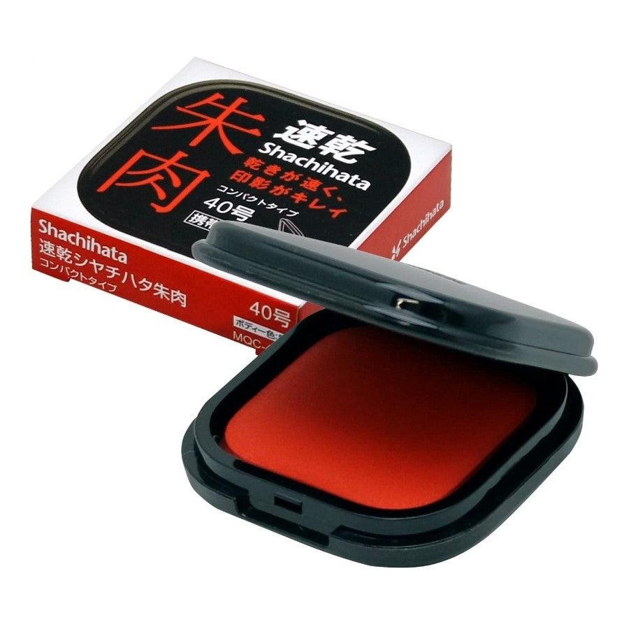 (Pre-Order) SHACHIHATA Quick-drying shachihata vermilion compact type MQC-30 MQC-40 OQN-28 - CHL-STORE 