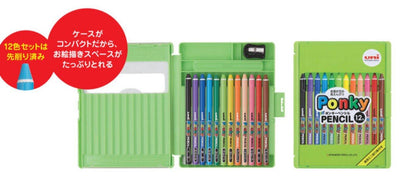 (Pre-Order) UNI Ponky pencil 12 colors set, K800PK12CLT - CHL-STORE 