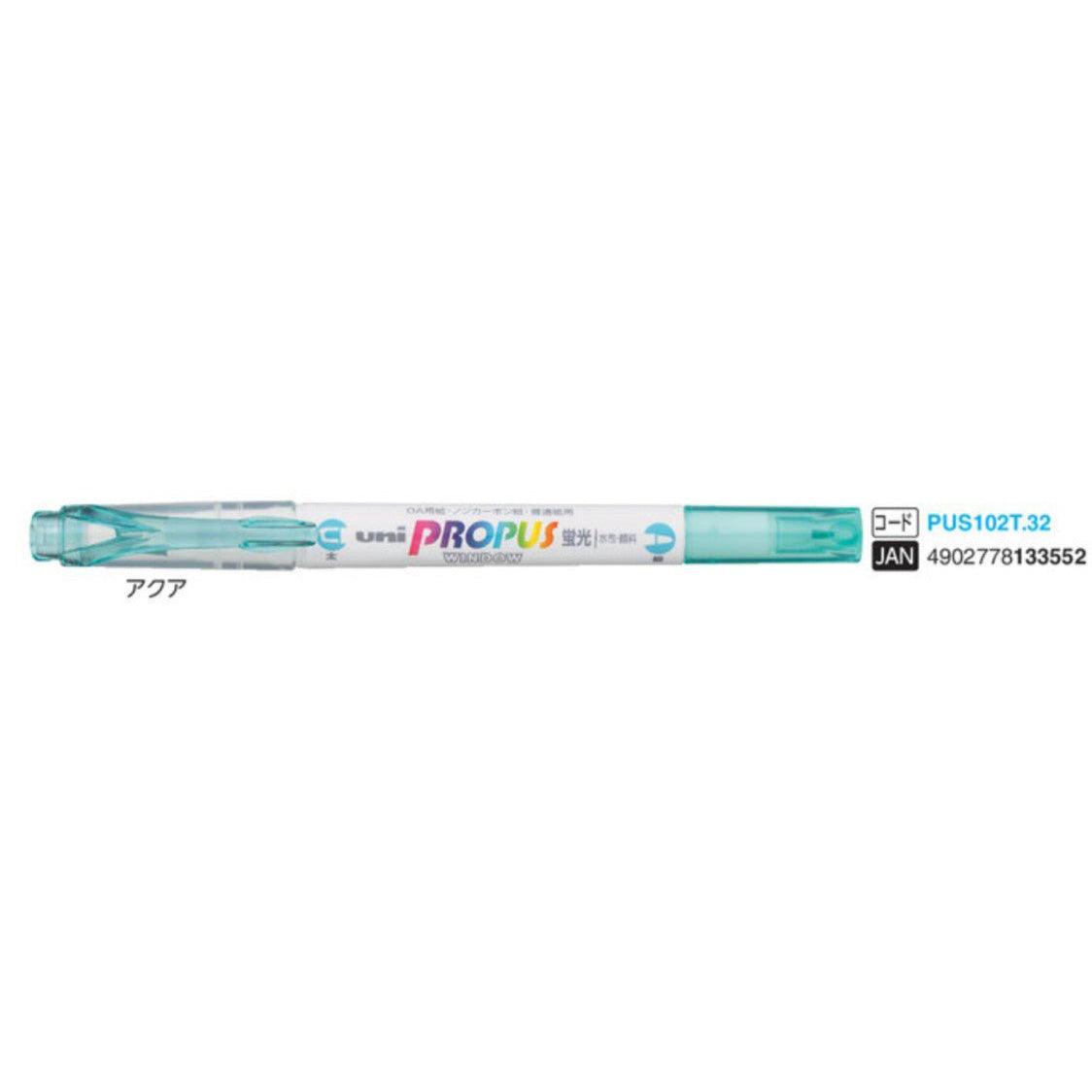 (Pre-Order) UNI Propus window double sided highlighter, PUS-102T - CHL-STORE 