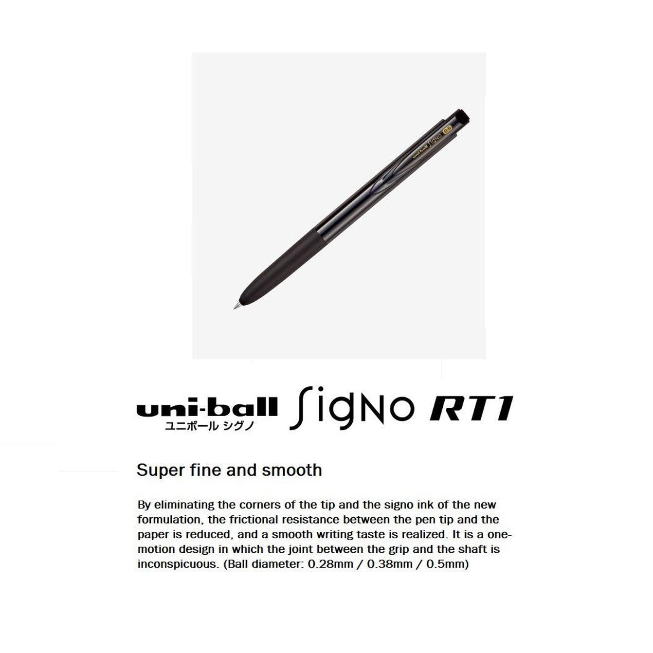 (Pre-Order) UNI Uni-ball Signo RT1 0.28mm/0.38mm/0.5mm ballpoint pen, UMN-155N - CHL-STORE 