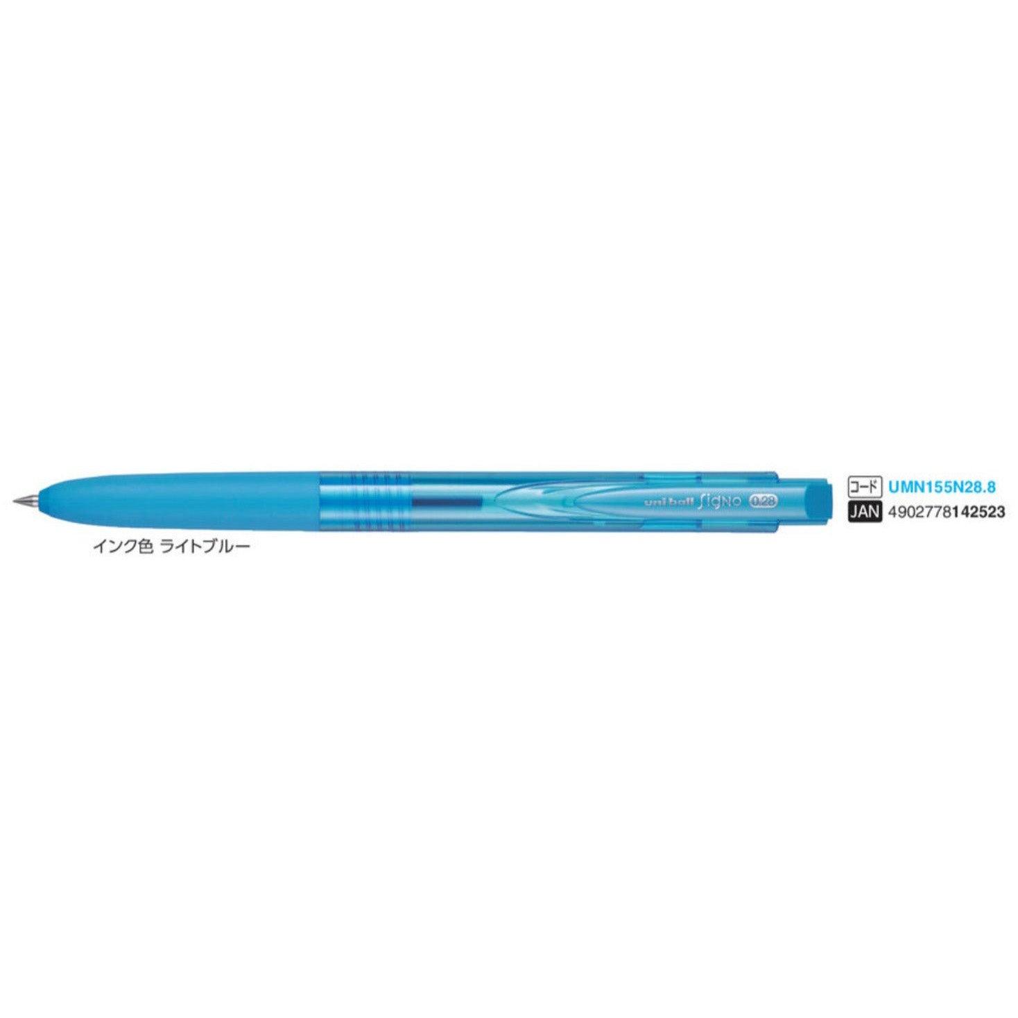 (Pre-Order) UNI Uni-ball Signo RT1 0.28mm/0.38mm/0.5mm ballpoint pen, UMN-155N - CHL-STORE 