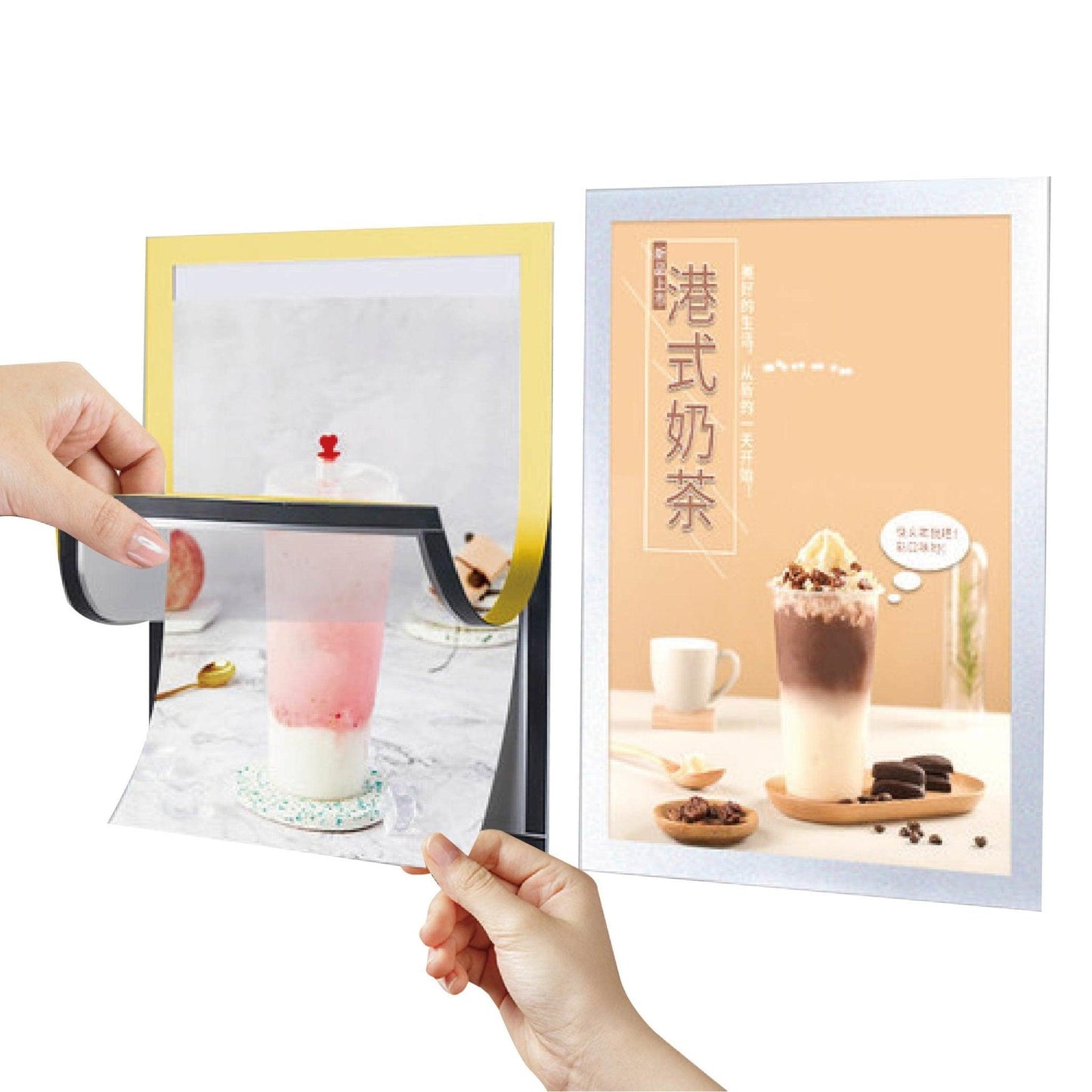Punch-free A4 Display Sticker Magnetic Display Frame Magnetic Photo Frame Magnetic File Advertising Wall Creative Photo Frame Poster Frame - CHL-STORE 