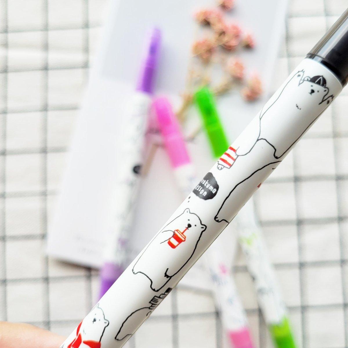 Qlia Animal Lesson Twin Pen Colour Pen 2248 - CHL-STORE 