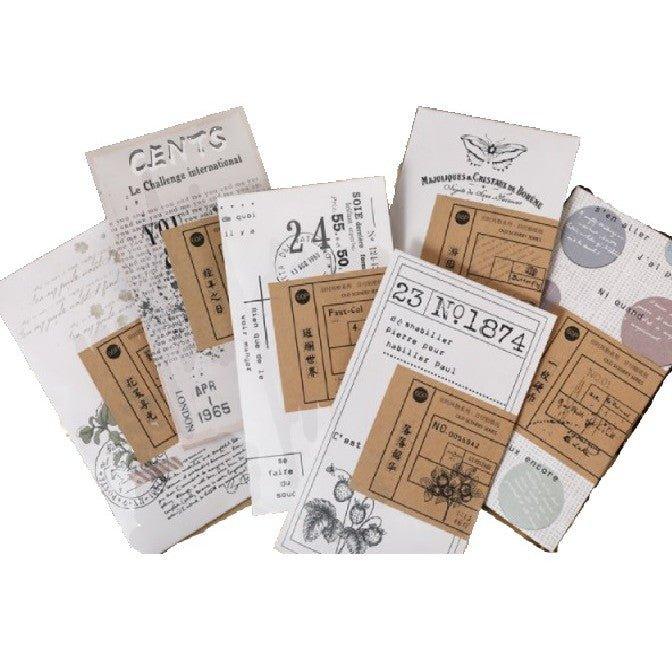 Retro stickers old-time scenery series sticker pack special-shaped sealing stickers 60 pieces NP-000003 - CHL-STORE 