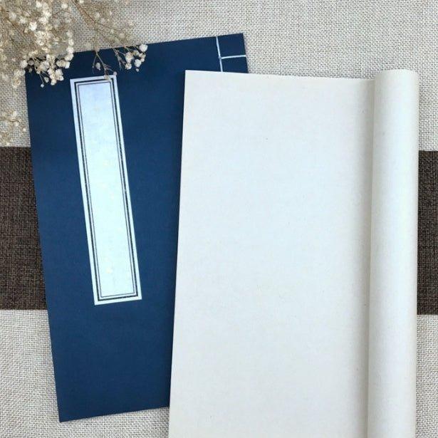 Rice paper book Thread bound book Heart Sutra Buddhist scripture copy book Blank album book Small letter brush vertical grid square Hard pen calligraphy exercise book Wire bound book - CHL-STORE 