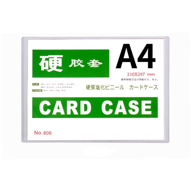 Rigid pvc horizontal and vertical file protection transparent plastic sleeve data sleeve protective sleeve waterproof sleeve A6 A4 B5 NP-070021 - CHL-STORE 