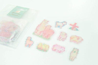 Romantic hand-painted watercolor sticker pack 2nd round decorative matte transparent stickers 50pcs NP-HEZQF-023 - CHL-STORE 