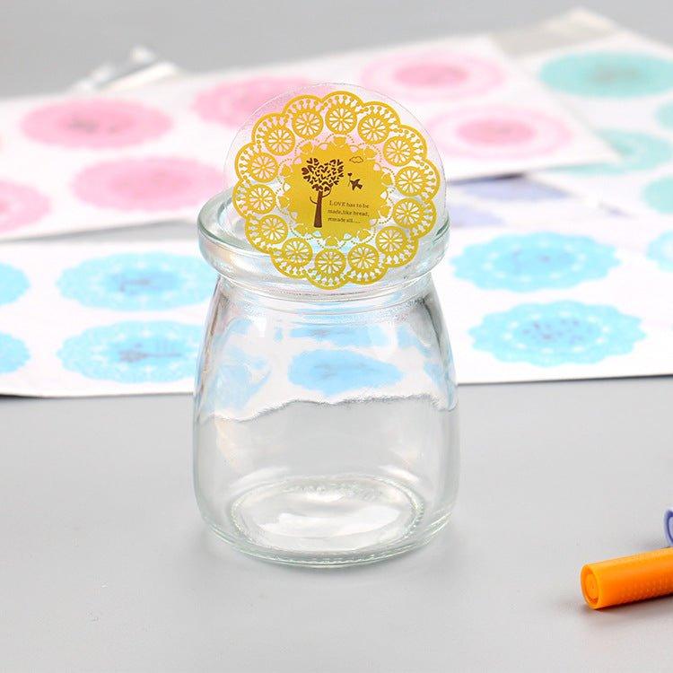 Round lace style stickers sealing stickers creative stickers cute small fresh decorative stickers 10 pieces NP-H7TAM-005 - CHL-STORE 