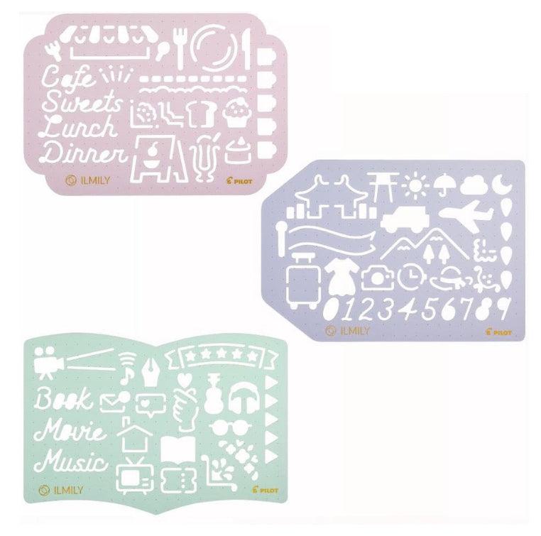 Ruler Various Shapes PILOT ILMILY COLOR TWO COLOR New Arrival Record Card Drawing Student Girl Creativity School Office Stationery Art TNIL02S - CHL-STORE 