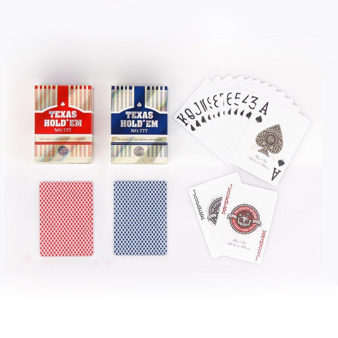 Running Bull Big Character Wide Playing Cards Texas Playing Cards Playing Cards Frosted Waterproof 777 Double Sand Blue Models Red Models TO-020001 - CHL-STORE 