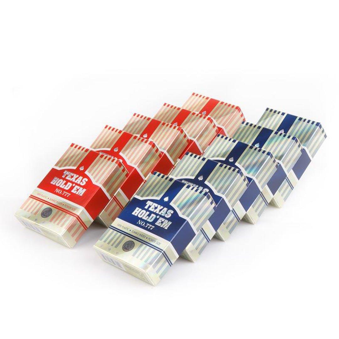 Running Bull Big Character Wide Playing Cards Texas Playing Cards Playing Cards Frosted Waterproof 777 Double Sand Blue Models Red Models TO-020001 - CHL-STORE 