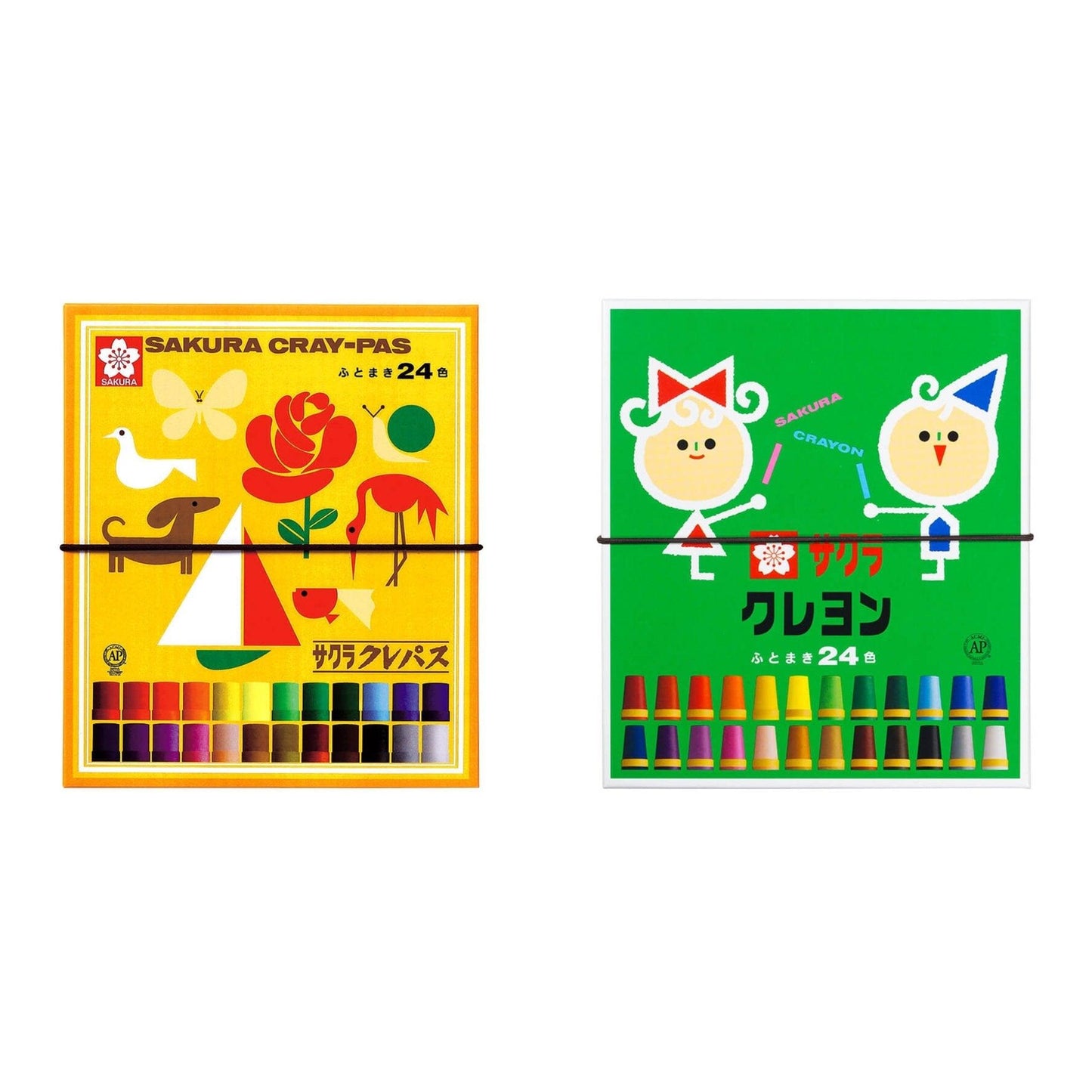 SAKURA Children's Painting Drawing Tools Mixable Color Crayons Washable Crayons Pastel Crayons 24 Color Group LY24R LP24R - CHL-STORE 