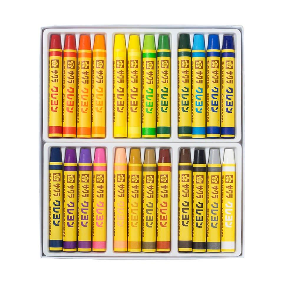 SAKURA Children's Painting Drawing Tools Mixable Color Crayons Washable Crayons Pastel Crayons 24 Color Group LY24R LP24R - CHL-STORE 