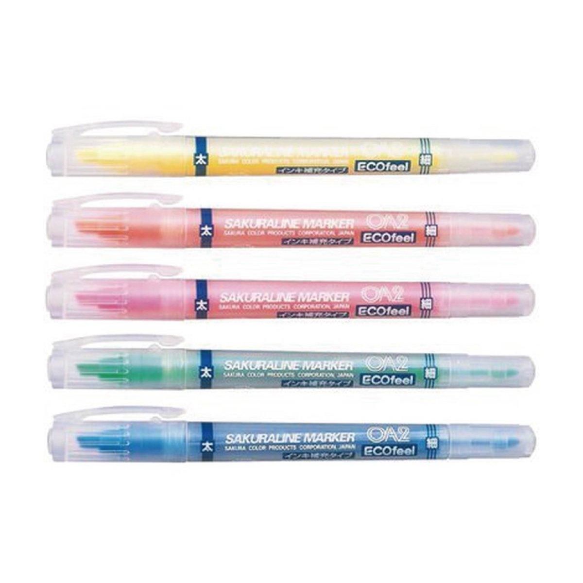SAKURA VK-T#303 Recycling double-headed environmental protection highlighter - CHL-STORE 