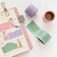 Salt wide grid washi tape Solid color square Decorative material NP-000159 - CHL-STORE 