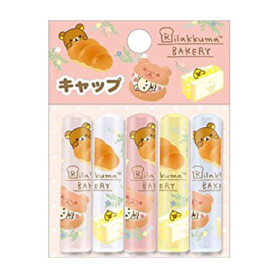SAN-X Rilakkuma FT33701 Pencil Cap Pen Cap Toast Bread Pink Yellow 5 into the groups - CHL-STORE 