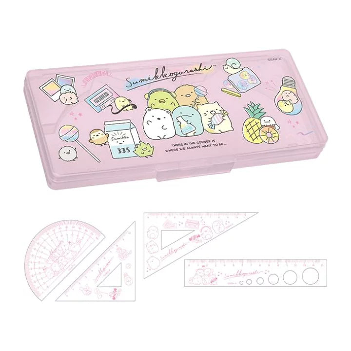 SAN-X SUMIKKO GURASHI MATH GEOMETRY TOOL RULERS 4 PIECES-SET SQ89002 - CHL-STORE 