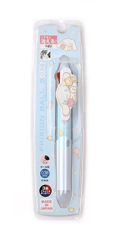 SANRIO 0.38mm 3-Color Eraser Pen Pom Pom Purin Doraemon Kitty Snoopy Cinnamoroll - CHL-STORE 