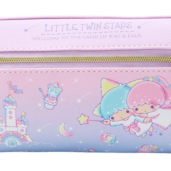 SANRIO Double Leather Pencil Case Melody KIKI & LALA Little twin stars Cinnamoroll Metal Zipper - CHL-STORE 