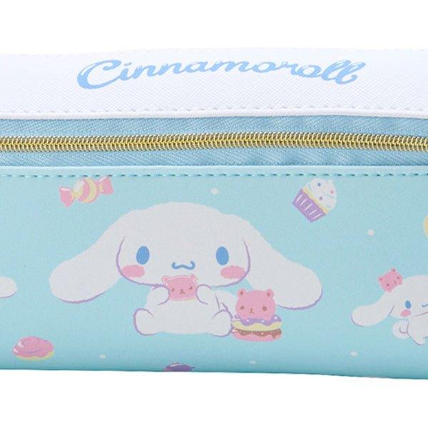 SANRIO Double Leather Pencil Case Melody KIKI & LALA Little twin stars Cinnamoroll Metal Zipper - CHL-STORE 