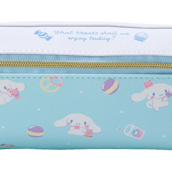 SANRIO Double Leather Pencil Case Melody KIKI & LALA Little twin stars Cinnamoroll Metal Zipper - CHL-STORE 