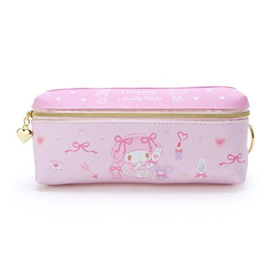 SANRIO Double Leather Pencil Case Melody KIKI & LALA Little twin stars Cinnamoroll Metal Zipper - CHL-STORE 