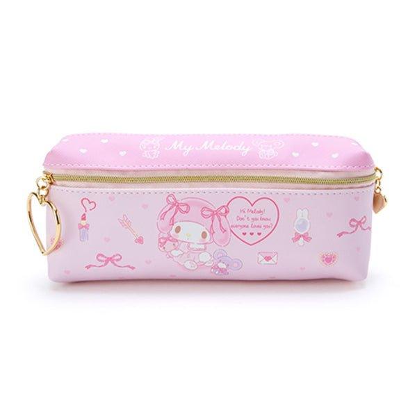 SANRIO Double Leather Pencil Case Melody KIKI & LALA Little twin stars Cinnamoroll Metal Zipper - CHL-STORE 