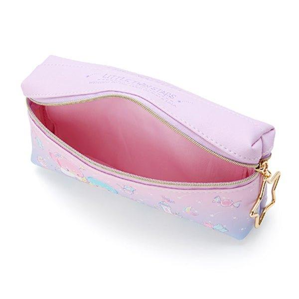 SANRIO Double Leather Pencil Case Melody KIKI & LALA Little twin stars Cinnamoroll Metal Zipper - CHL-STORE 