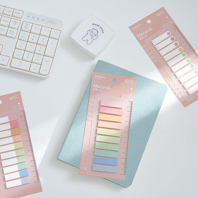 See Eslite Retro Color Index Stickers Notes 200 Sheets Ruler NP-000019 - CHL-STORE 