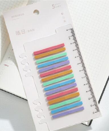 See Eslite Retro Color Index Stickers Notes 200 Sheets Ruler NP-000019 - CHL-STORE 
