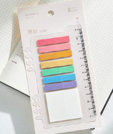 See Eslite Retro Color Index Stickers Notes 200 Sheets Ruler NP-000019 - CHL-STORE 