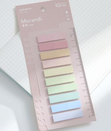 See Eslite Retro Color Index Stickers Notes 200 Sheets Ruler NP-000019 - CHL-STORE 