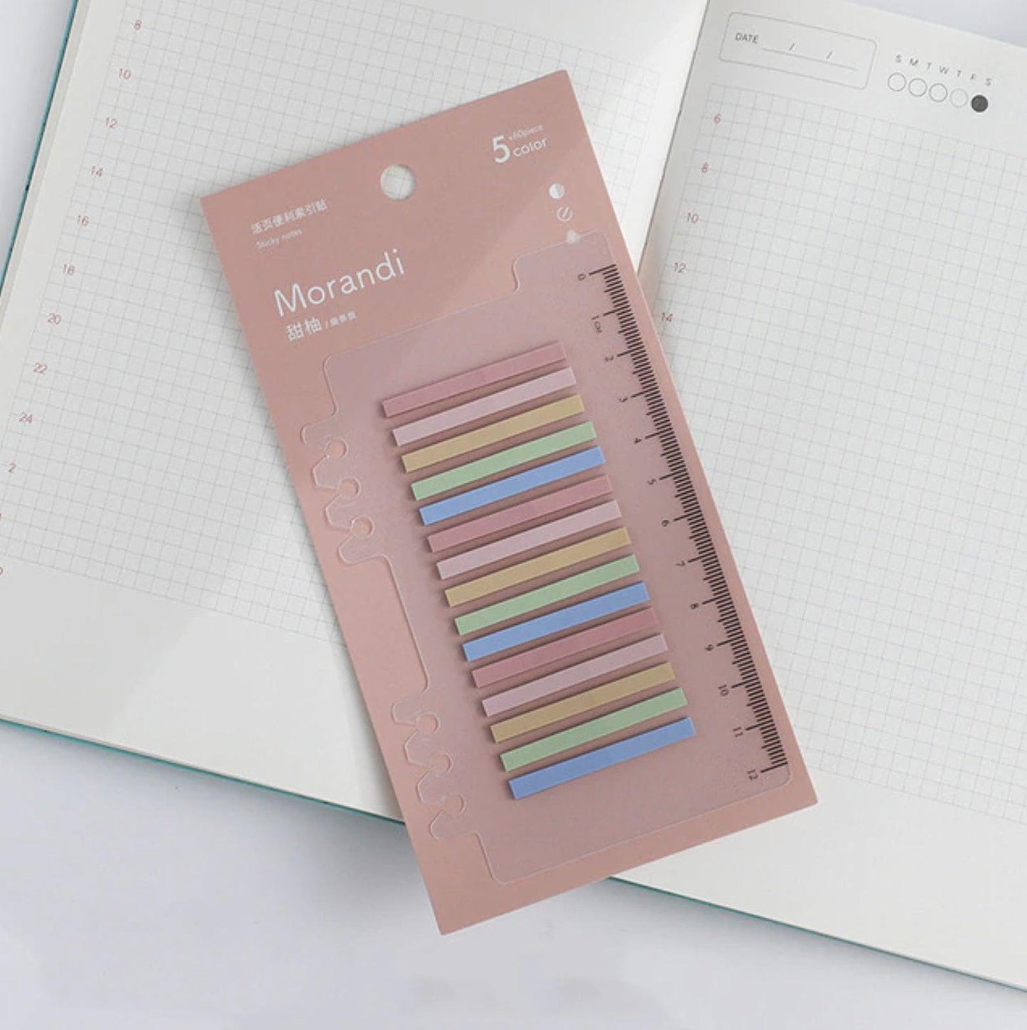 See Eslite Retro Color Index Stickers Notes 200 Sheets Ruler NP-000019 - CHL-STORE 