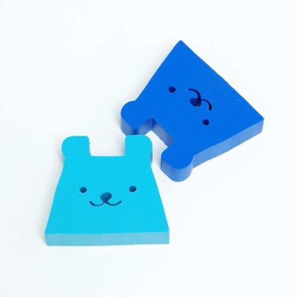 SEED EP-KN2 Smiley Wipes Animal Wipes Modeling Erasers Animal Modeling Wipes Erasers Stackable Erasers Two-Color Wipers - CHL-STORE 