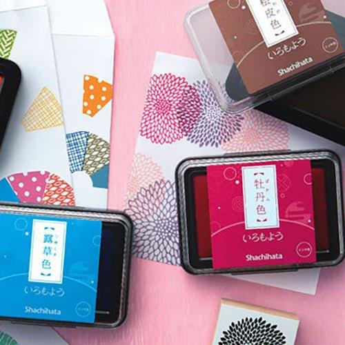Shachihata HAC-1-P Traditional Japanese Ink Pad (Bustard PP / Rattan PV ) Pink / Purple - CHL-STORE 