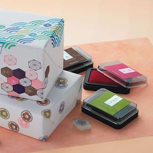 Shachihata HAC-1-P Traditional Japanese Ink Pad (Bustard PP / Rattan PV ) Pink / Purple - CHL-STORE 