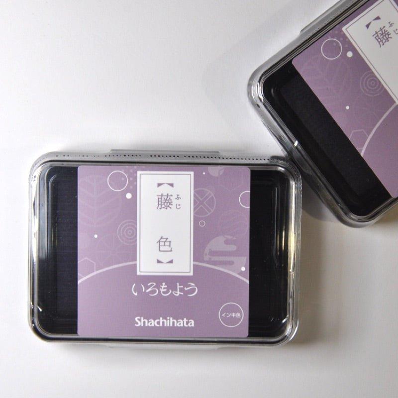 Shachihata HAC-1-P Traditional Japanese Ink Pad (Bustard PP / Rattan PV ) Pink / Purple - CHL-STORE 