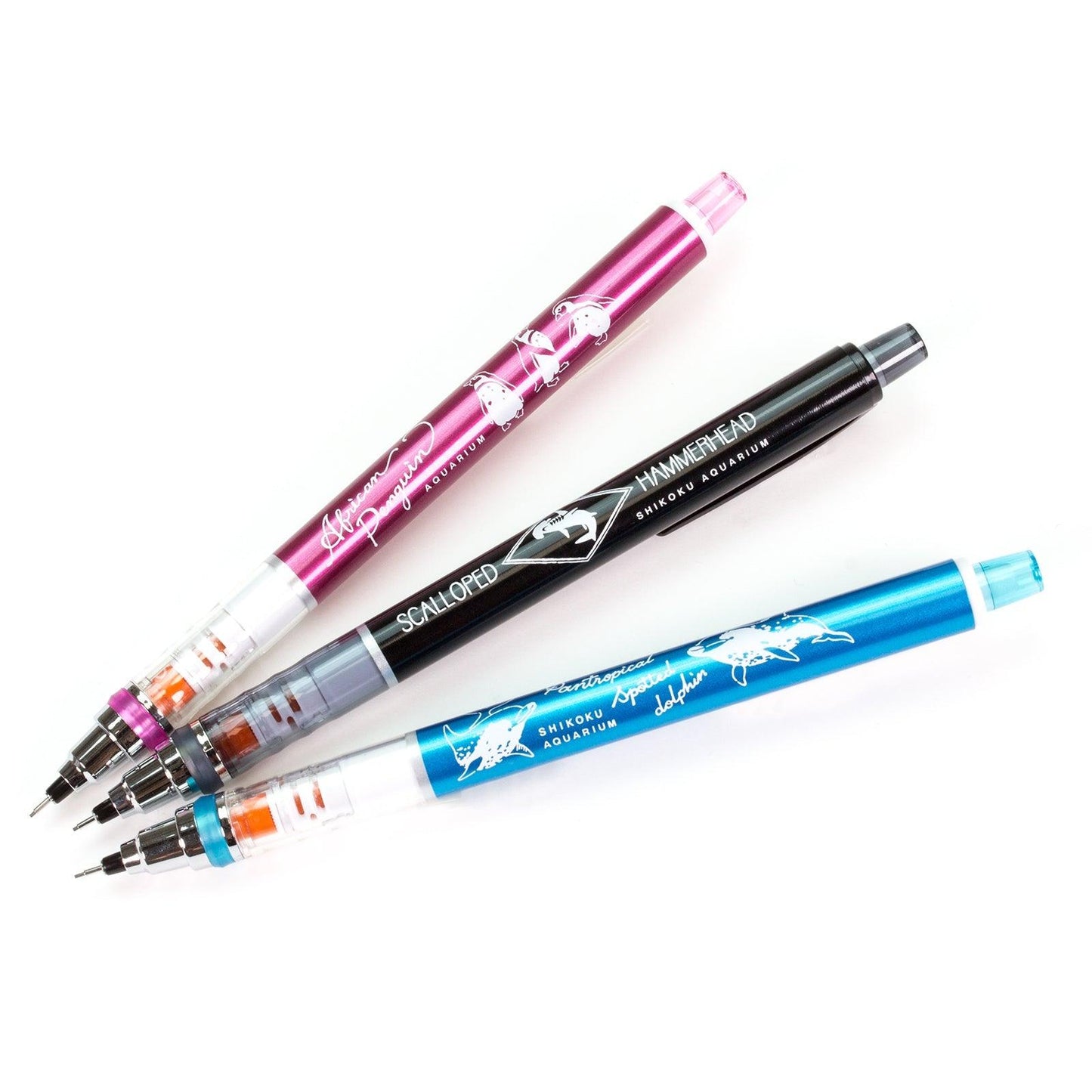 Shikoku Aquarium limited UNI kuru toga 0.5MM automatic pencil continuous core automatic pen blue rod black rod - CHL-STORE 