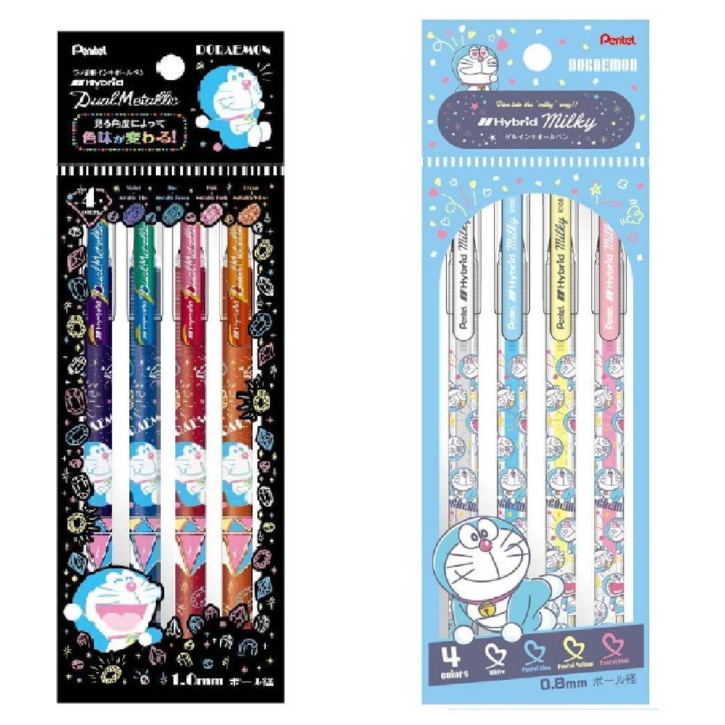 SHOWA NOTE x PENTEL NO.91421400 Milk Pen Metallic Butterfly Pen 4 Colors Doraemon - CHL-STORE 