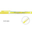 SIMBALION FM-35 highlighter 4mm single-head highlighter yellow highlighter oblique-head highlighter made in Taiwan - CHL-STORE 