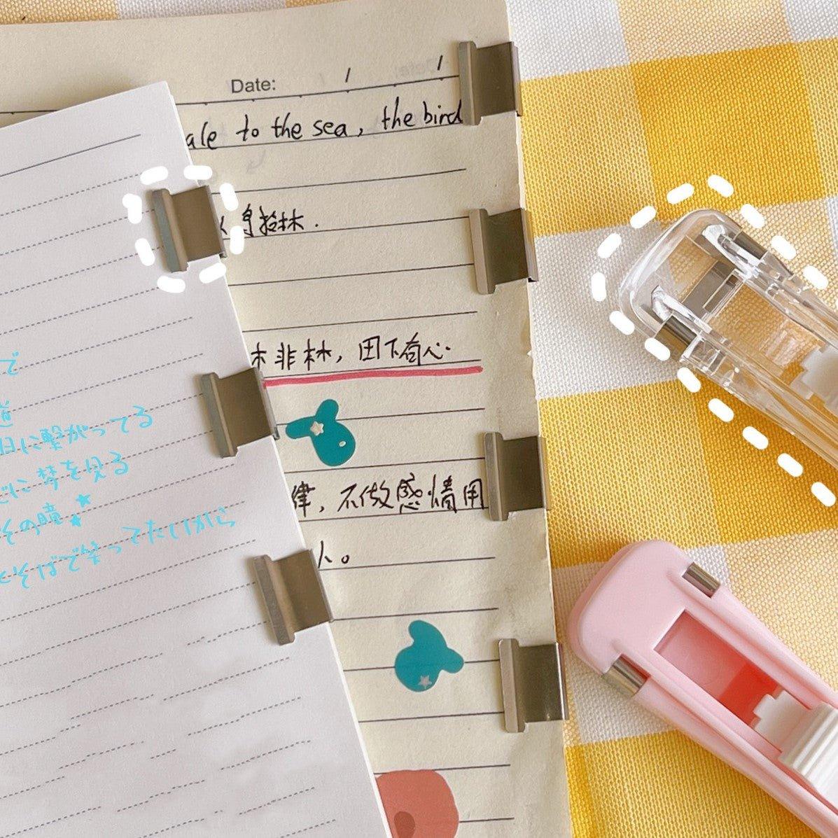 Simple and transparent multi-purpose punch-free binding pusher supplementary clip (50 pieces) NP-070046 - CHL-STORE 