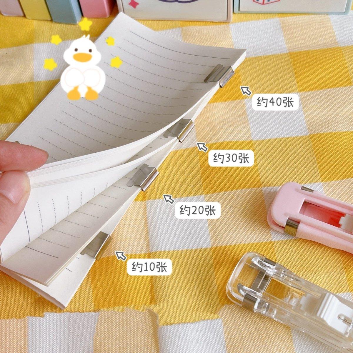 Simple and transparent multi-purpose punch-free binding pusher supplementary clip (50 pieces) NP-070046 - CHL-STORE 