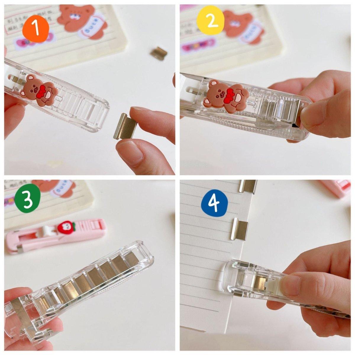 Simple and transparent multi-purpose punch-free binding pusher supplementary clip (50 pieces) NP-070046 - CHL-STORE 