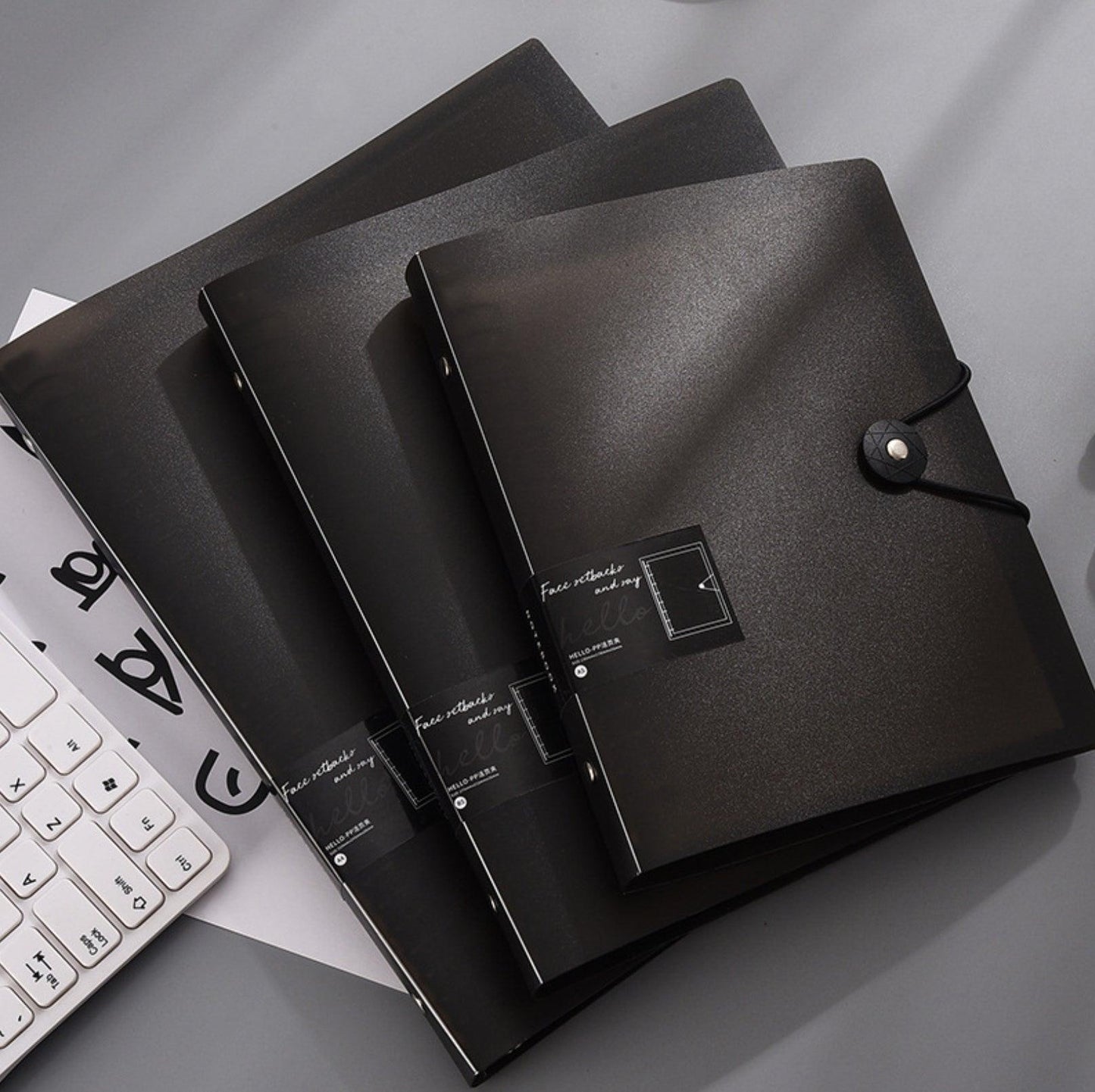 Simple detachable button ring loose-leaf book A5 B5 pp shell horizontal line inner core NP-030049 - CHL-STORE 