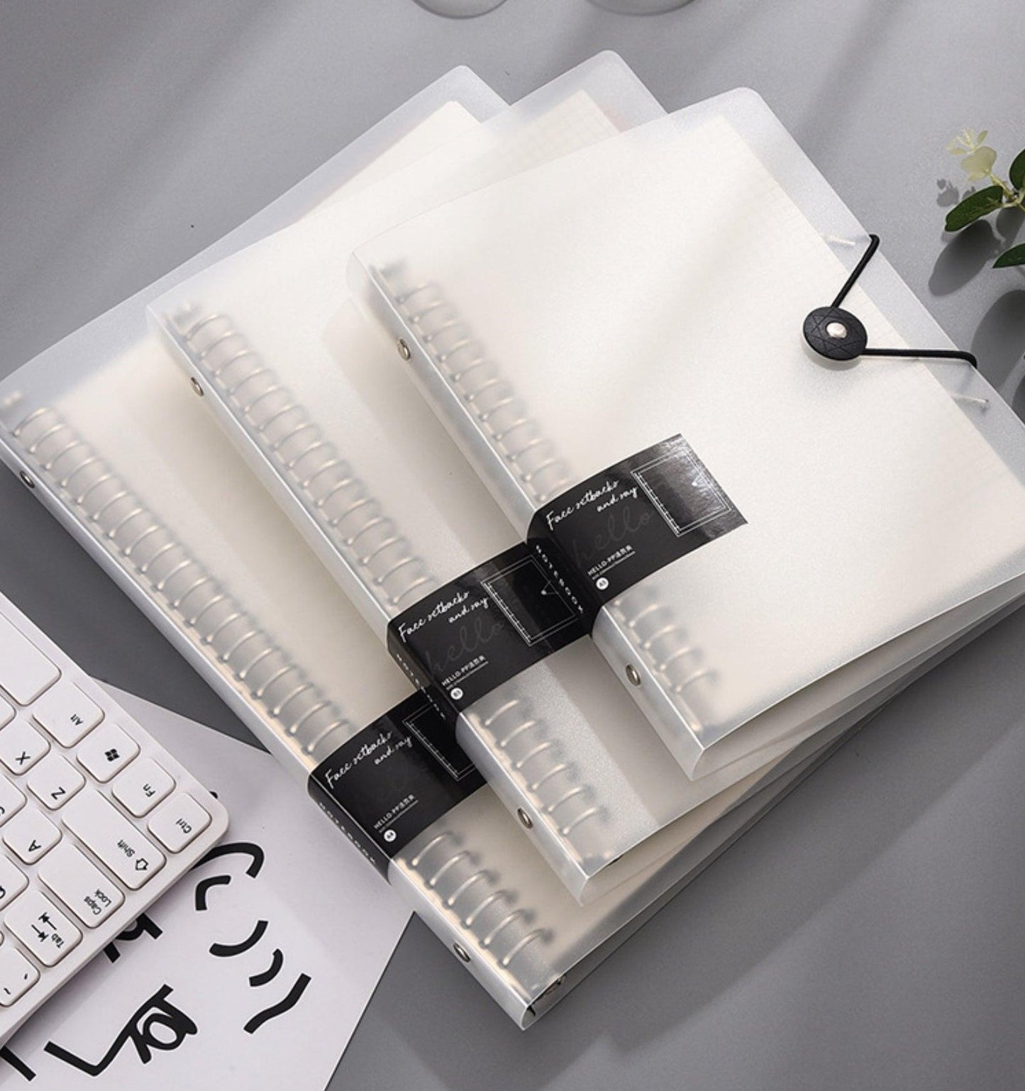Simple detachable button ring loose-leaf book A5 B5 pp shell horizontal line inner core NP-030049 - CHL-STORE 