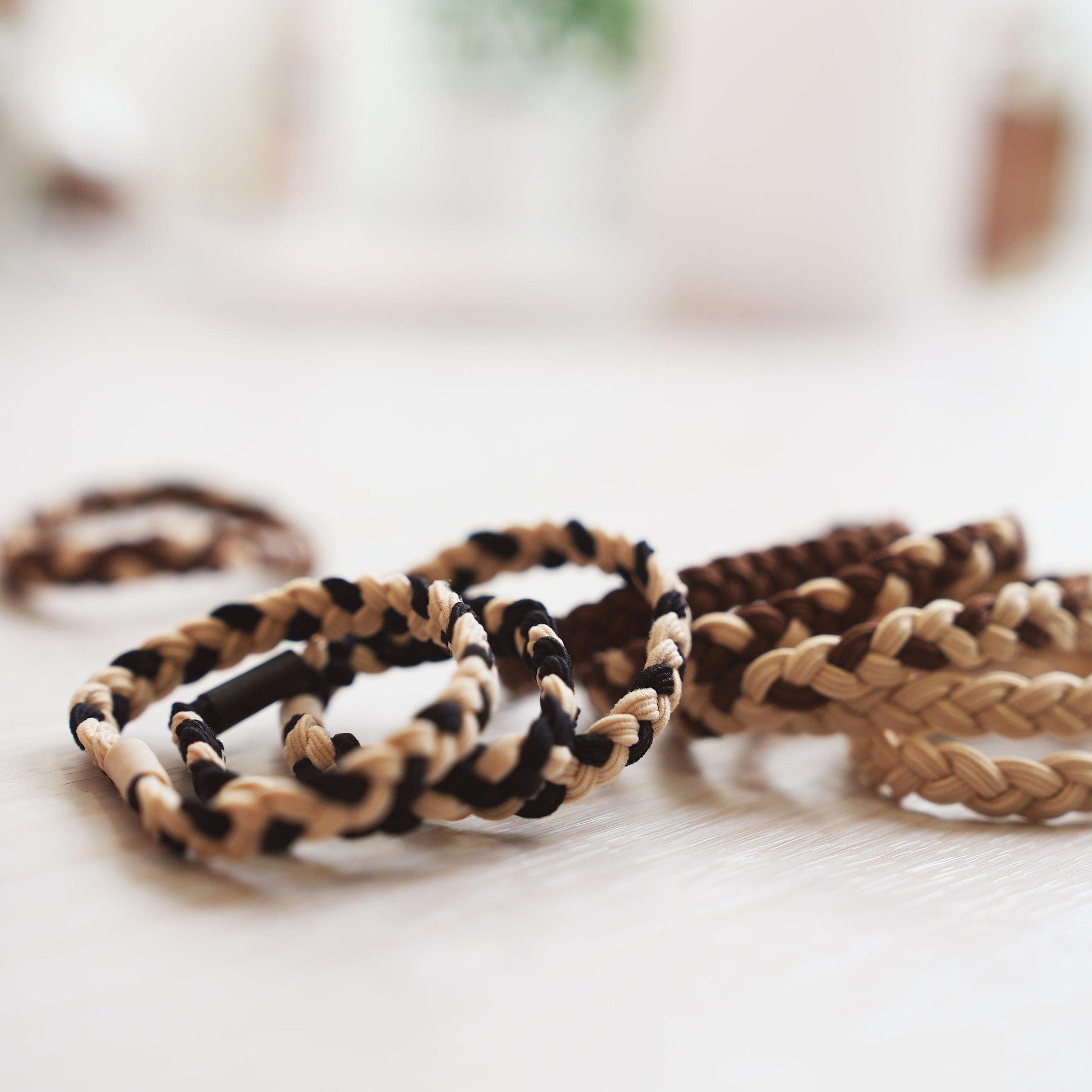 SIMPLE HIGH-GRADE ELASTIC EARTH TONE WIDE TWIST BRAIDED HAIR RING AC000021 - CHL-STORE 