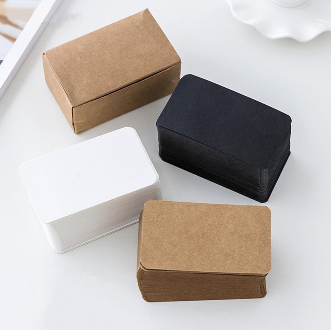 Simple retro DIY card Rounded white cardboard Black cardboard Kraft paper NP-030048 - CHL-STORE 