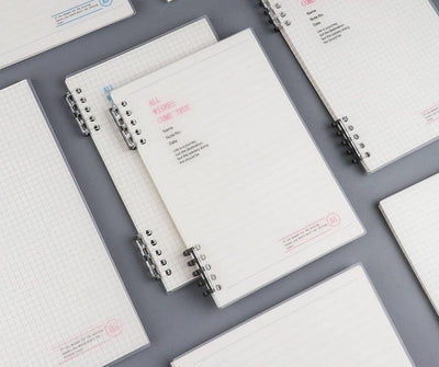 Simple style PP loose-leaf book frosted DIY notebook 10 holes B5 A5 square inner page horizontal line inner pageorizontal inner page NP-030057 - CHL-STORE 
