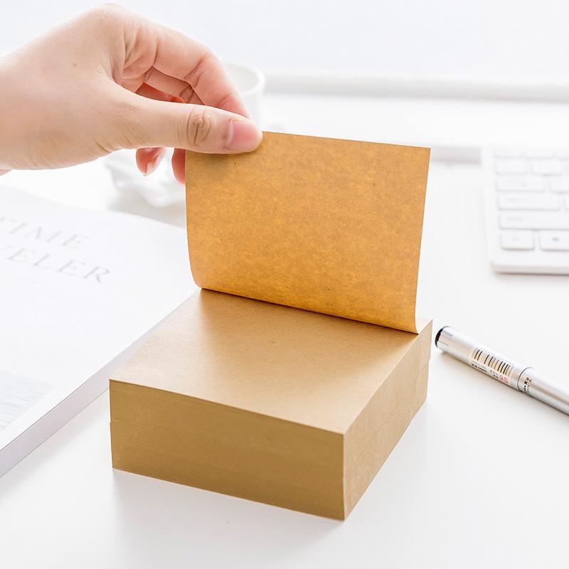 Simple Thickened Brick Notes Memo Leather White 400 Sheets NP-H7TAF-033 - CHL-STORE 
